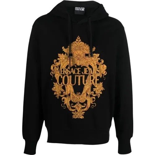 Stylischer Herren Baumwollhoodie , Herren, Größe: M - Versace Jeans Couture - Modalova