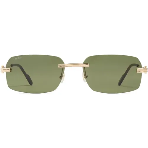 Ct0271S Sonnenbrille - Grüne Gläser, Quadratische Form,Stylische Sonnenbrille Ct0271S - Cartier - Modalova