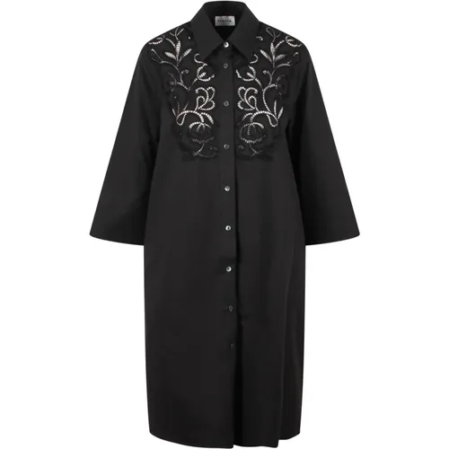 Canyox Lace Embroidery Shirt Dress , female, Sizes: XS, S, L, M - P.a.r.o.s.h. - Modalova