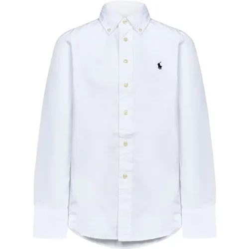 Weißes Hemd mit Knopfleiste und Pony-Stickerei - Polo Ralph Lauren - Modalova