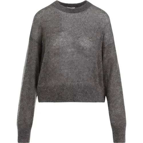 Grauer Mohair Pullover Aw24 - BRUNELLO CUCINELLI - Modalova