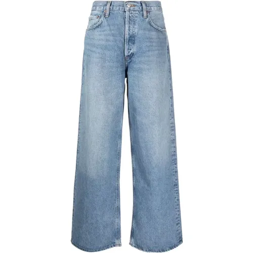 Casual Baggy Jeans , female, Sizes: W25, W26, W28, W30, W29, W24, W27 - Agolde - Modalova