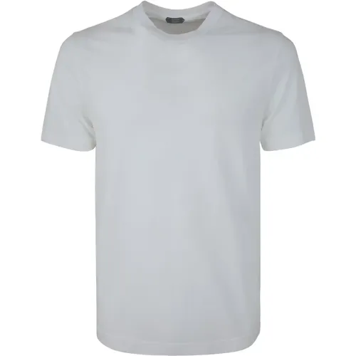 Weißes T-Shirt mit kurzen Ärmeln - Zanone - Modalova
