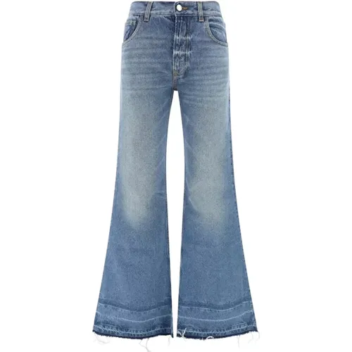 Blaue Jeans mit Fransen und Hoher Taille , Damen, Größe: W28 - Chloé - Modalova