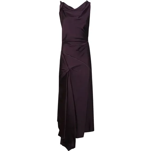 Elegantes Drapiertes Midi-Kleid - Victoria Beckham - Modalova