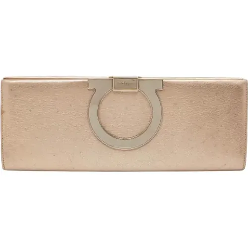 Pre-owned Leather clutches , female, Sizes: ONE SIZE - Salvatore Ferragamo Pre-owned - Modalova