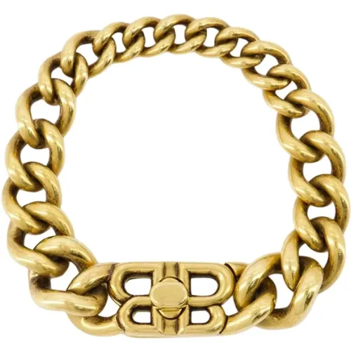 Gold Messing Gourmet Armband , Herren, Größe: L - Balenciaga - Modalova