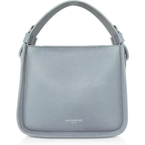 Duplo Small Hammered Leather Top Handle bag , female, Sizes: ONE SIZE - Le Parmentier - Modalova