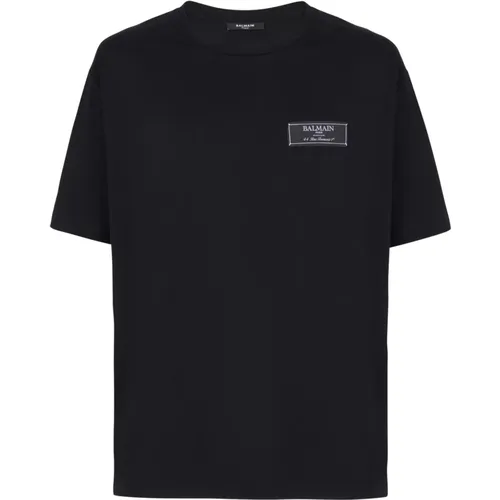 Pierre Balain short-sleeved T-shirt , male, Sizes: L, XL, S, M - Balmain - Modalova