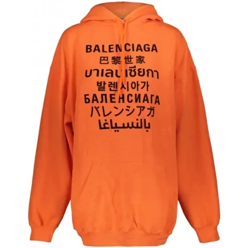 Medium fit hoodie , female, Sizes: M - Balenciaga - Modalova