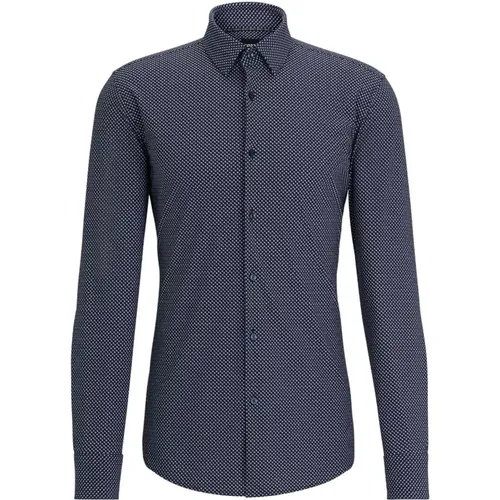 P-Hank slim fit stretch shirt , male, Sizes: L, XL - Hugo Boss - Modalova