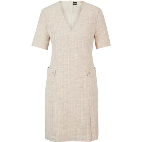 Tweed Dress - Destena2 , female, Sizes: XS, M - Hugo Boss - Modalova