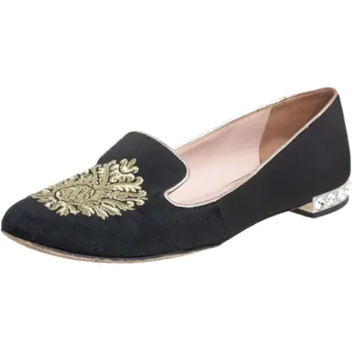 Pre-owned Canvas flats , female, Sizes: 3 UK - Miu Miu Pre-owned - Modalova