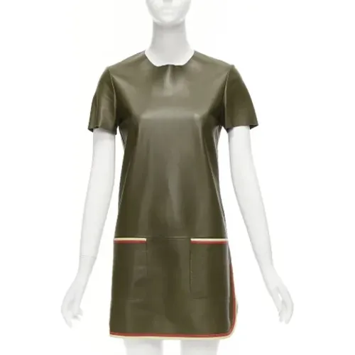 Pre-owned Leather dresses , female, Sizes: L - Celine Vintage - Modalova