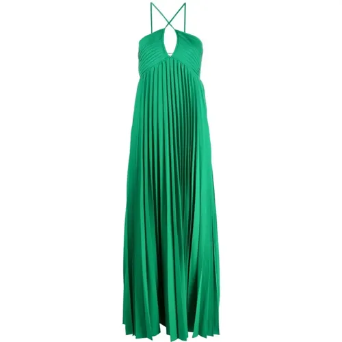 Grünes Plissiertes Kleid - P.a.r.o.s.h. - Modalova