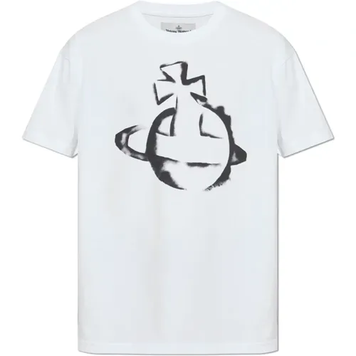 T-Shirt mit Logo , Herren, Größe: L - Vivienne Westwood - Modalova