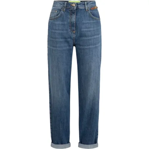 Straight Jeans , female, Sizes: W26, W27, W28, W25 - Elisabetta Franchi - Modalova