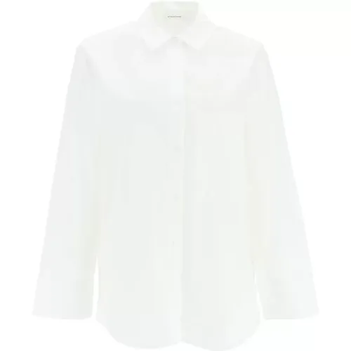 Boxy Fit Hemd aus Bio-Baumwolle mit weiten Ärmeln , Damen, Größe: L - By Malene Birger - Modalova