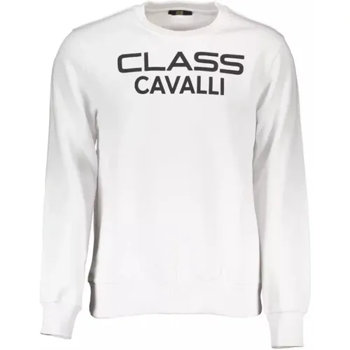 Cotton Sweatshirt with Bold Applique , male, Sizes: 2XL - Cavalli Class - Modalova