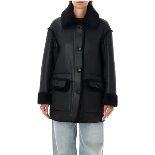 Reversible Shearling Coat Aw24 , female, Sizes: M, S, L, XS - Urbancode - Modalova