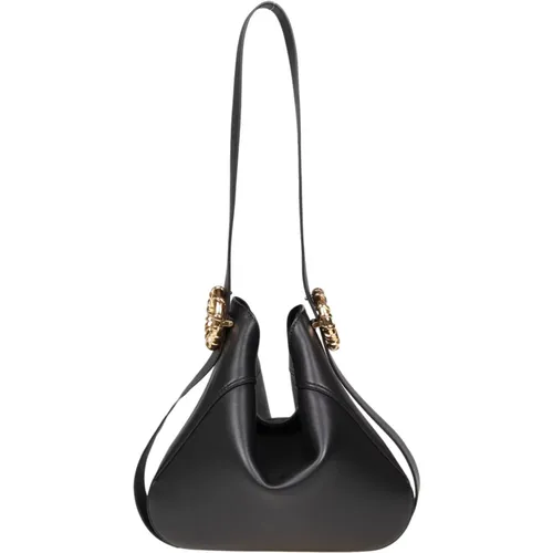 Leather Hobo Shoulder Bag , female, Sizes: ONE SIZE - Lanvin - Modalova