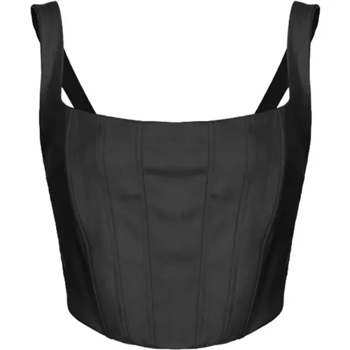 Trägerloses Viskose-Bustier-Top - pinko - Modalova