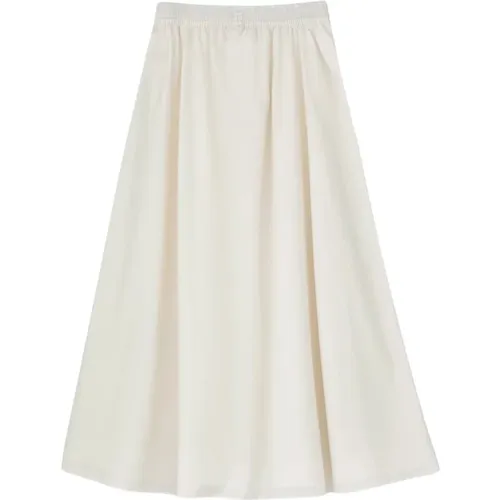 Sheer Cotton Skirt with Pocket Details , female, Sizes: XS, S, M - Mark Kenly Domino Tan - Modalova