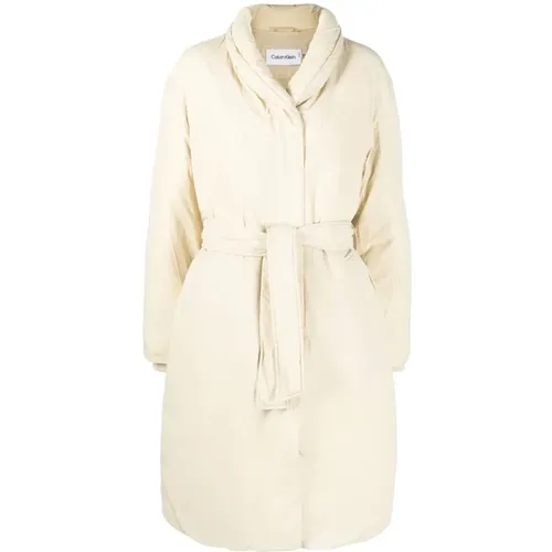 Down Wrap Puffer Coat , female, Sizes: S, L, M, XS - Calvin Klein - Modalova