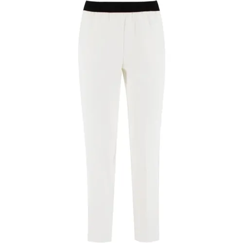 Stretch Cotton Trousers with Tailored Pleat , female, Sizes: L, M, S, XS - Ermanno Scervino - Modalova