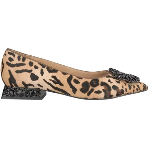 Leopard Print Ballerina Sandals , female, Sizes: 5 UK - Alma en Pena - Modalova