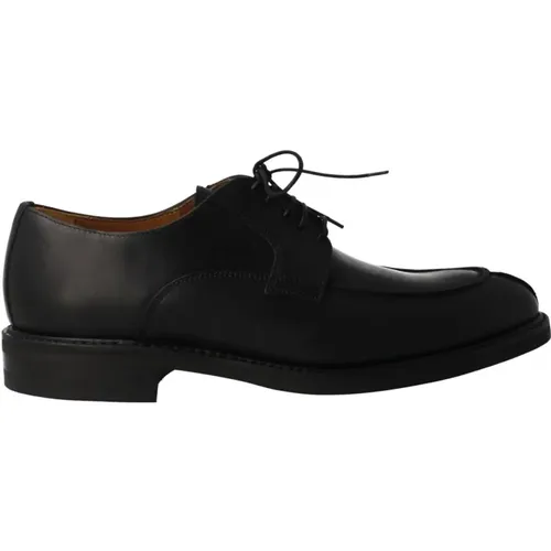 Business Schuhe, Schwarzes Leder Blucher Stil , Herren, Größe: 41 1/2 EU - Berwick - Modalova