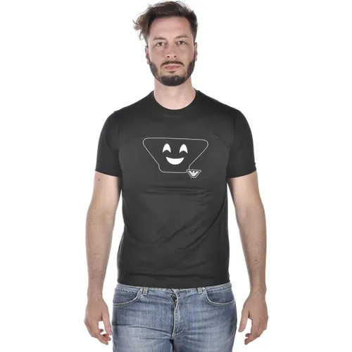 Casual Logo Print T-shirt , Herren, Größe: L - Emporio Armani - Modalova