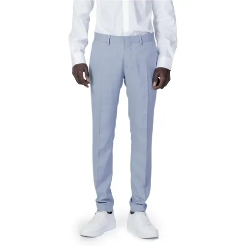 Light Marl Trousers with Zip and Hook Fastening , male, Sizes: L, 2XL, XL - Antony Morato - Modalova