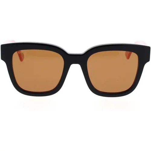 Pink Brown Sunglasses with Gender Fluid Style , female, Sizes: 52 MM - Gucci - Modalova