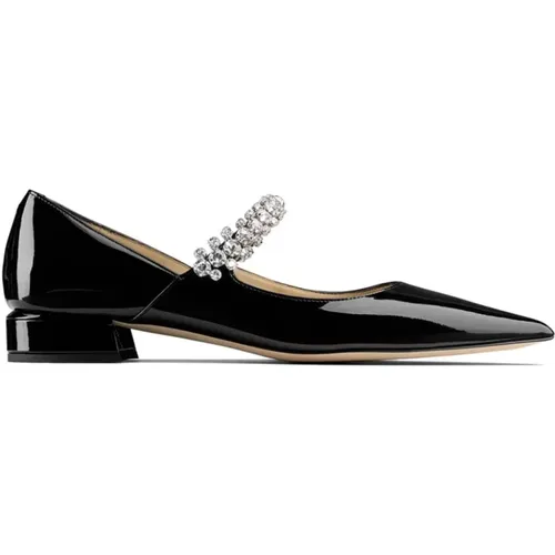 Patent Leather Sparkly Flats , female, Sizes: 4 1/2 UK, 7 UK, 6 UK, 4 UK, 5 1/2 UK, 3 UK, 5 UK - Jimmy Choo - Modalova