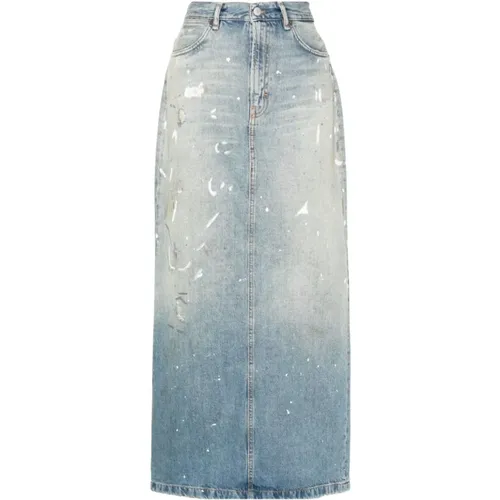 Denim High Waist Skirt , female, Sizes: M, S - Acne Studios - Modalova