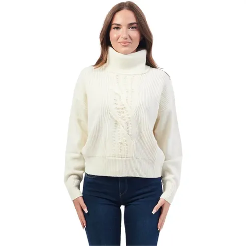 Hochgeschlossener Pullover mit Frontapplikationen , Damen, Größe: XL - Fracomina - Modalova