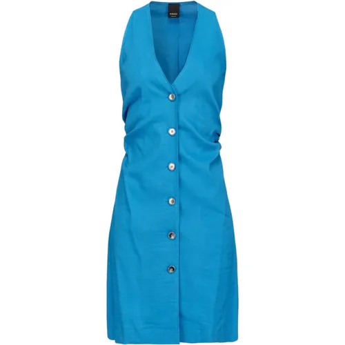 Blaues Ärmelloses Kleid , Damen, Größe: L - pinko - Modalova