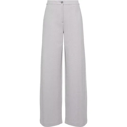 Light Grey Chevron Stitched Trousers , female, Sizes: 2XS - Emporio Armani - Modalova