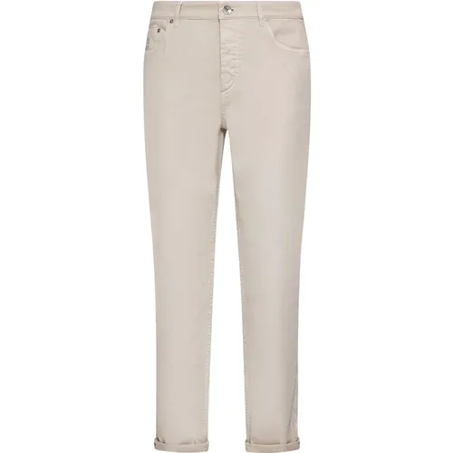 Weiße Stretch-Denim Straight-Leg-Jeans , Herren, Größe: S - BRUNELLO CUCINELLI - Modalova