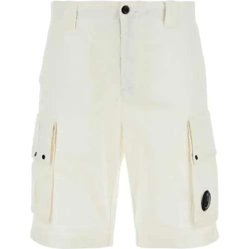 Weiße Stretch-Bermuda-Shorts , Herren, Größe: L - C.P. Company - Modalova