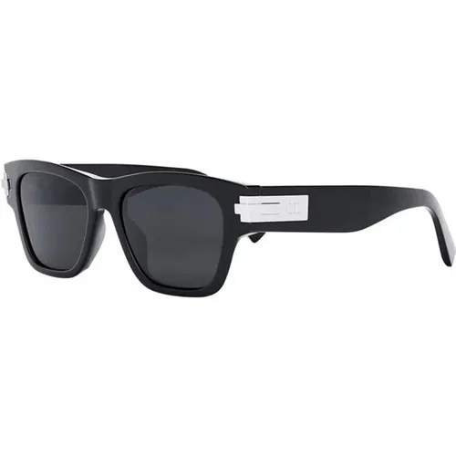 Schwarze Sonnenbrille mit glänzendem Finish , Damen, Größe: 54 MM - Dior - Modalova