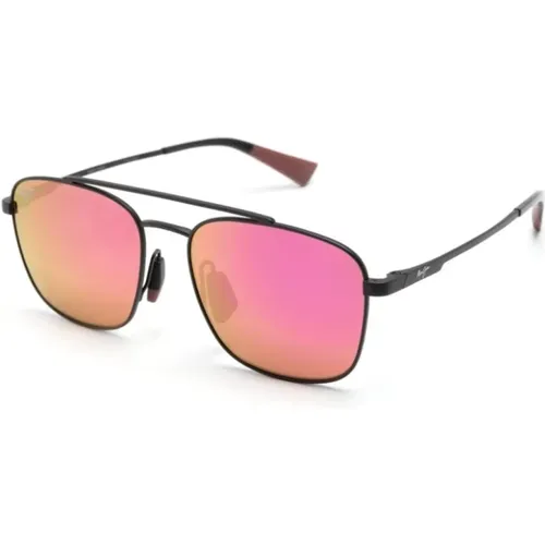 Schwarze Sonnenbrille für den täglichen Gebrauch , unisex, Größe: 58 MM - Maui Jim - Modalova