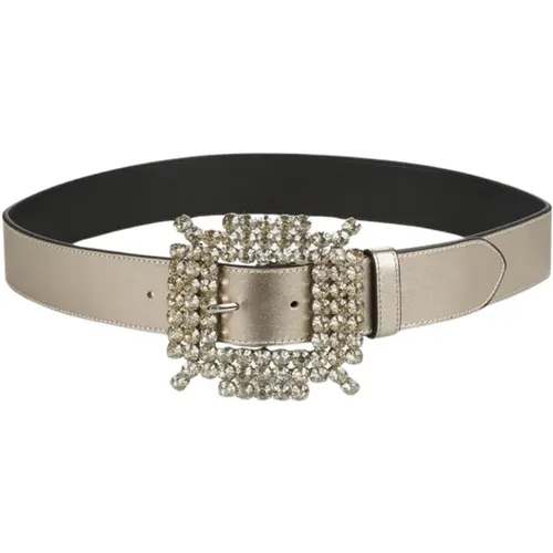 Rhinestone buckle belt , female, Sizes: L, M - Alma en Pena - Modalova