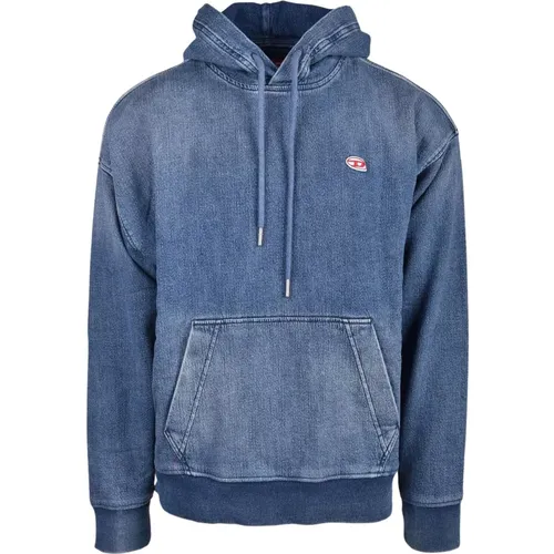 Denim Sweatshirt for Men , male, Sizes: L, 2XL, M, XL - Diesel - Modalova