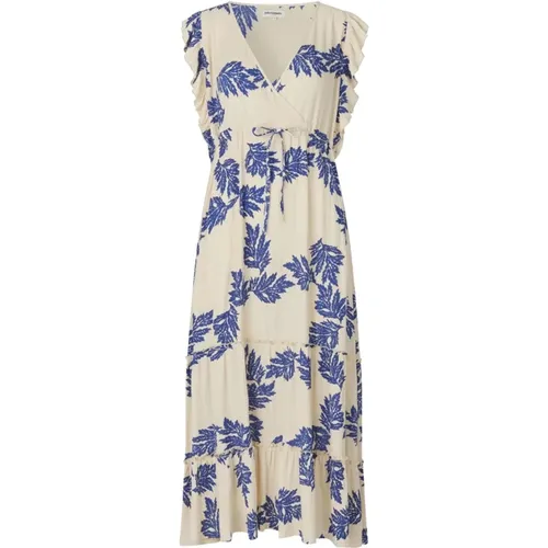 Blue Flower Print Dress , female, Sizes: L - Lollys Laundry - Modalova