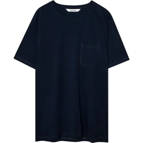 Navy T-Shirt - Tom , male, Sizes: S, M, L - Zadig & Voltaire - Modalova