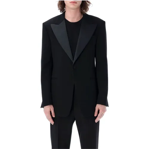 Sophisticated Tuxedo Blazer , male, Sizes: M, L - Salvatore Ferragamo - Modalova