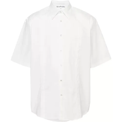 Weiße Baumwoll-Popelin-Hemd , Herren, Größe: L - Acne Studios - Modalova