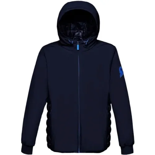 Hooded Jacket with Horizontal Quilting , male, Sizes: S - Invicta - Modalova